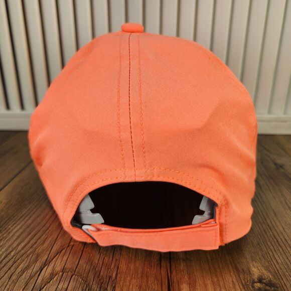 Under Armour Women's Shadow Run Hat Cap Neon Coral Orange Running Lightweight - Picture 5 of 11